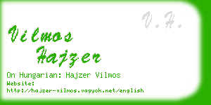 vilmos hajzer business card